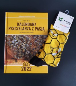 Zestaw prezentowy ( skarpetki, kalendarz pszczelarski na 2026 r)