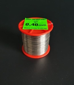 Drut do ramek nierdzewny 0,4 mm 0,25 kg